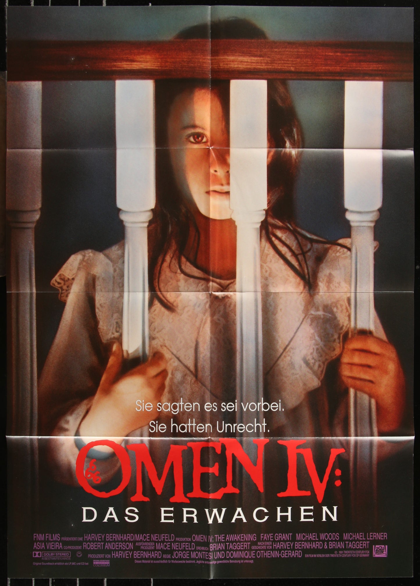 Omen IV: The Awakening (1991) Original German A1 Movie Poster