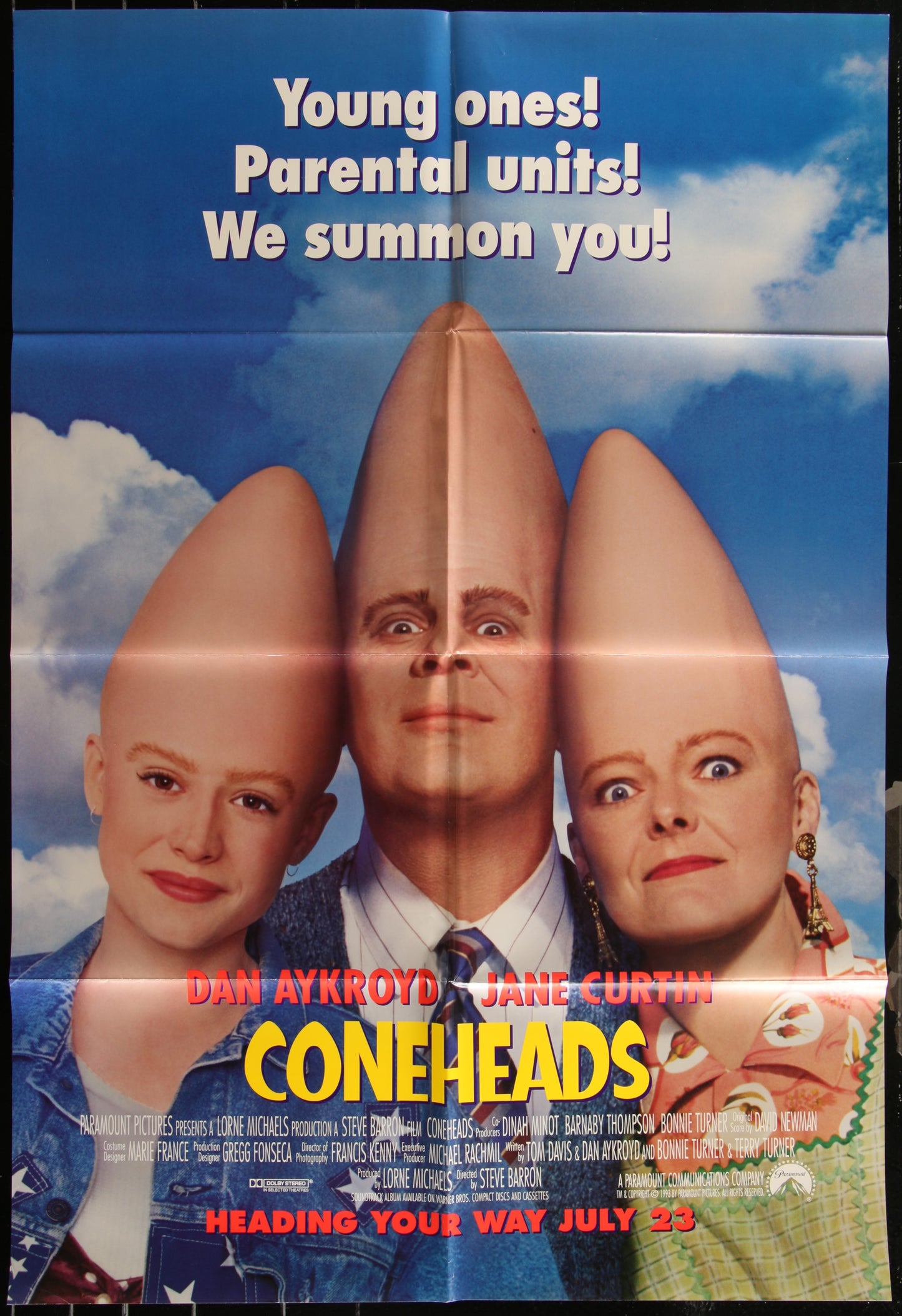 Coneheads (1993) Original US One Sheet Movie Poster