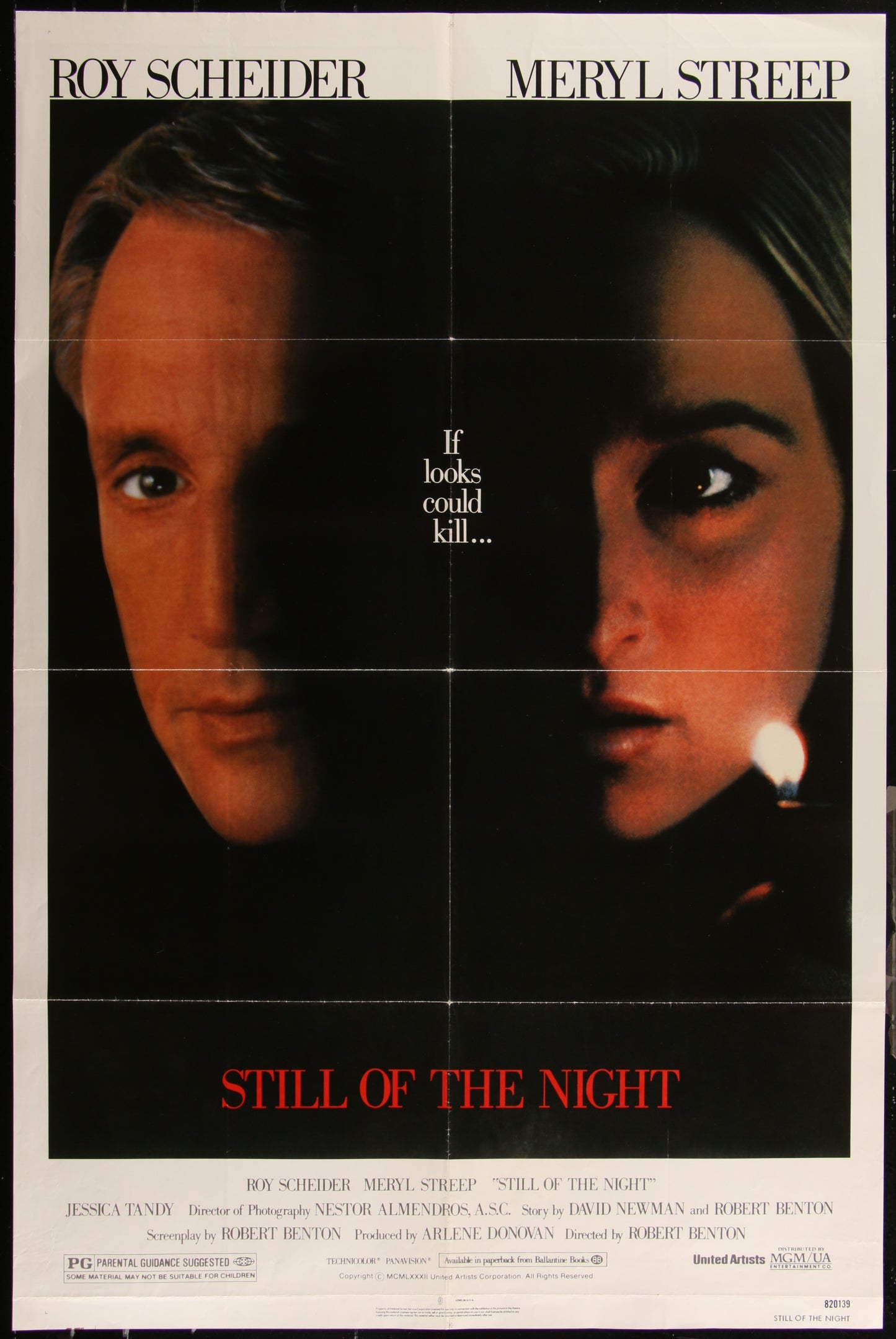 Still Of the Night (1982) Original US One Sheet Movie Poster