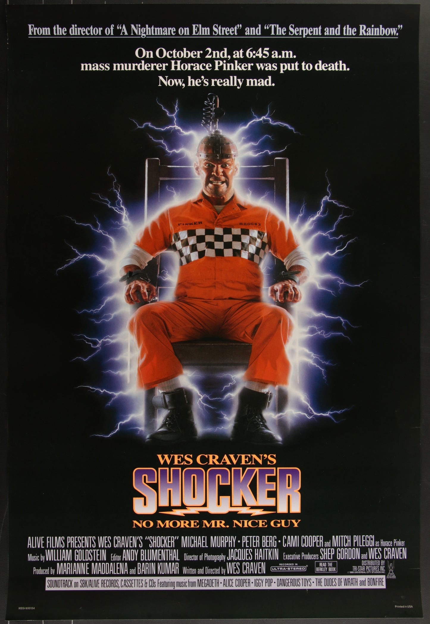 Shocker (1989) Original US One Sheet Movie Poster