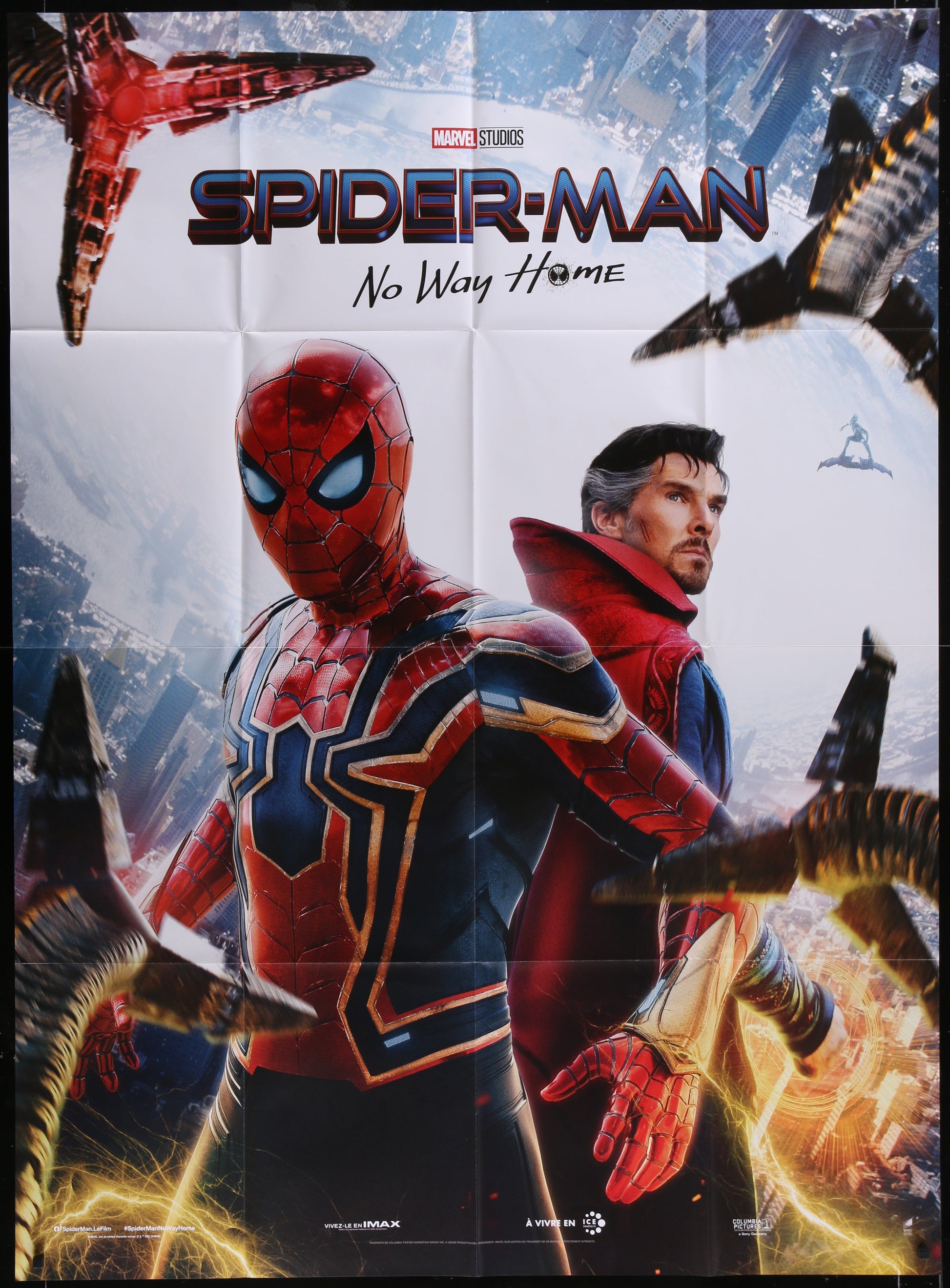 Spider-Man: No Way Home (2021) Original French One Panel Movie Poster