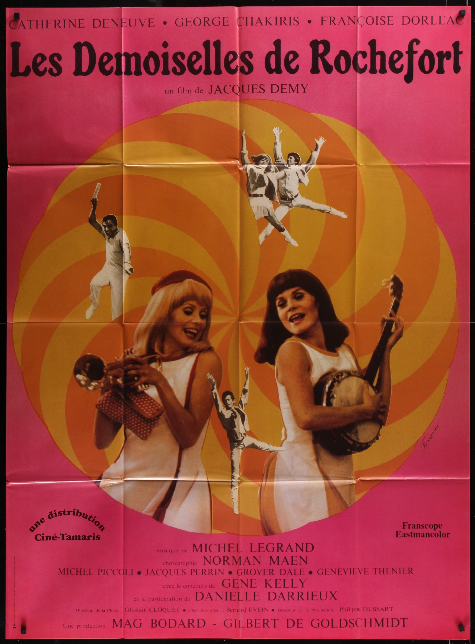 The Young Girls Of Rochefort (1980s RR) Original French One Panel Movie Poster