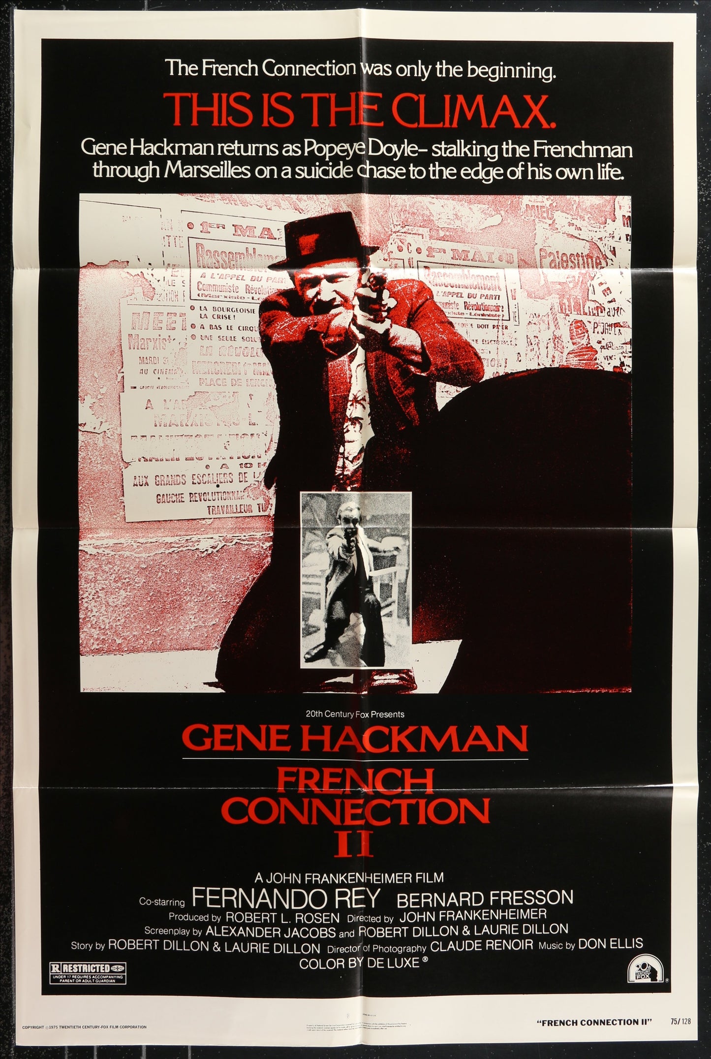 French Connection II (1975) Original US One Sheet Movie Poster