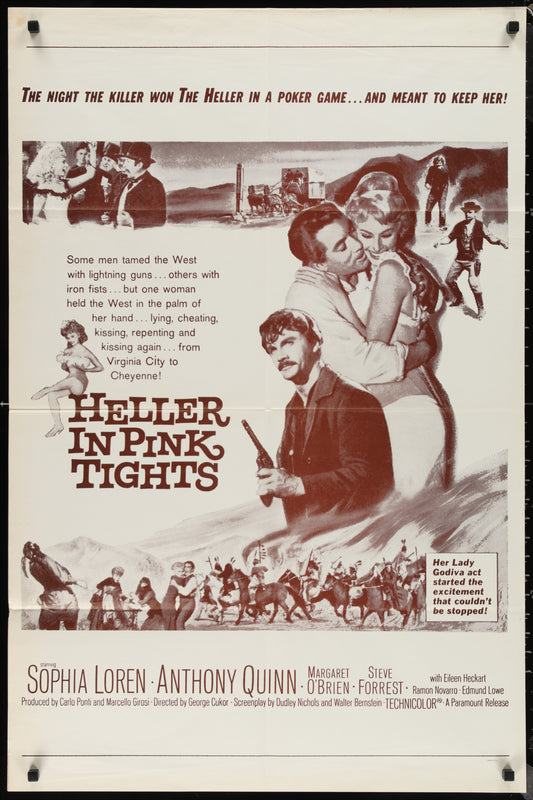 Heller In Pink Tights  (1960s RR) Original US Military One Sheet Movie Poster