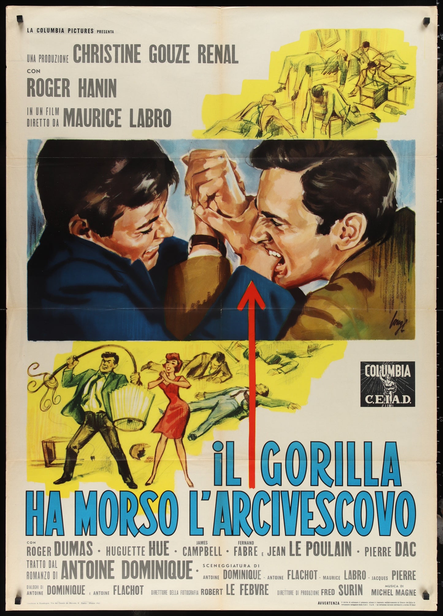 Bite Of The Gorilla (1962) Original Italian One Panel Movie Poster