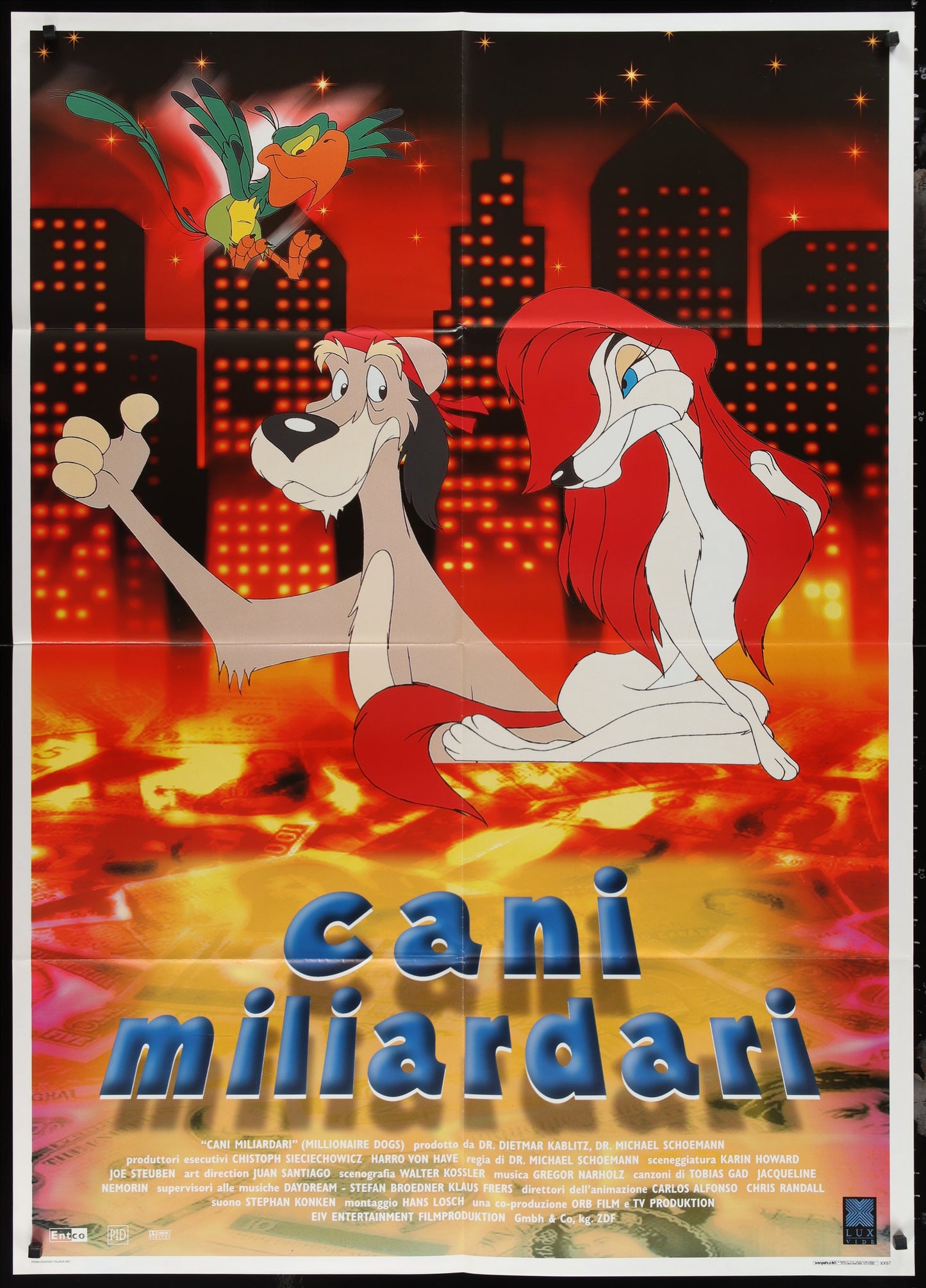 Millionaire Dogs (1999) Original Italian One Panel Movie Poster