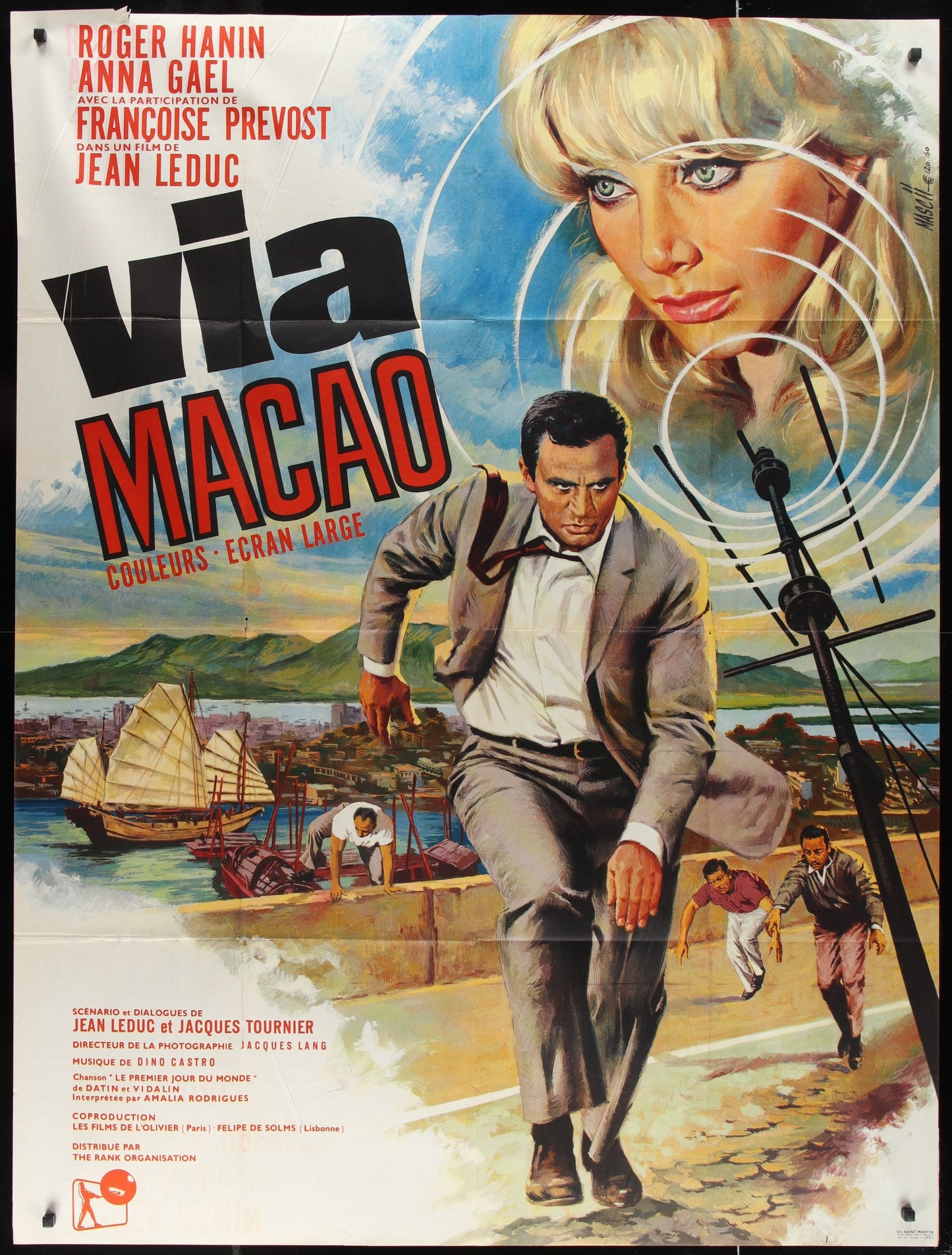 Via Macao (1966) Original French Grande Movie Poster