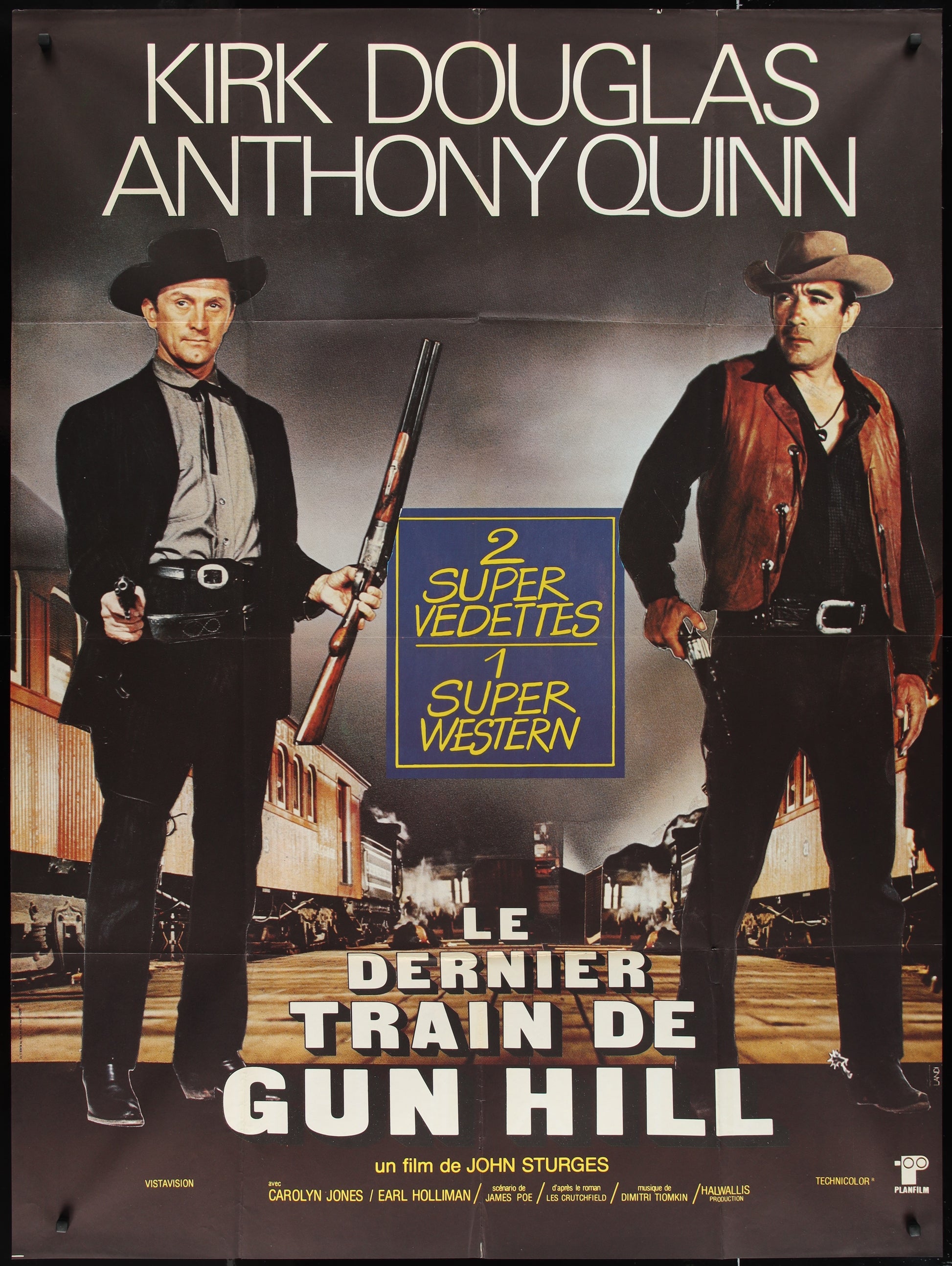 The Last Train From Gun Hill (1970s RR) Original French Grande Movie Poster