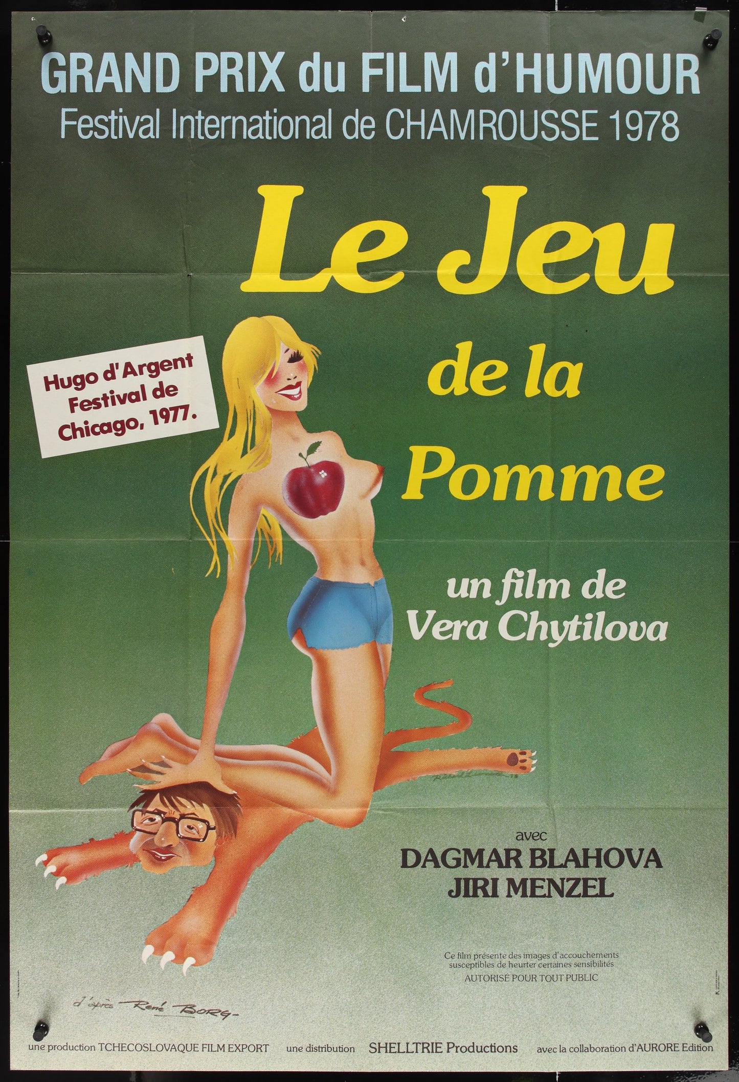 Le Jeu De La Pomme (1977) Original French Grande Movie Poster