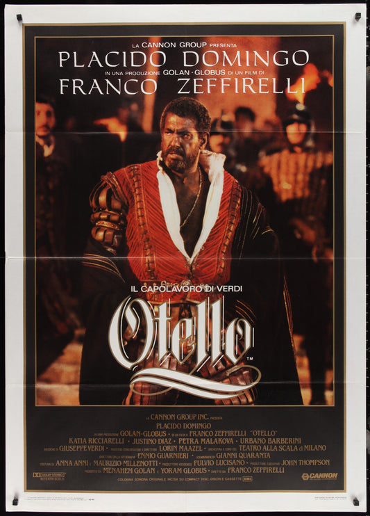 Othello (1986) Original Italian One Panel Movie Poster