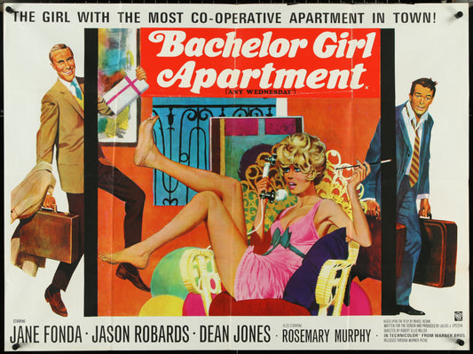 Bachelor Girl Apartment (1966) Original UK Quad Movie Poster