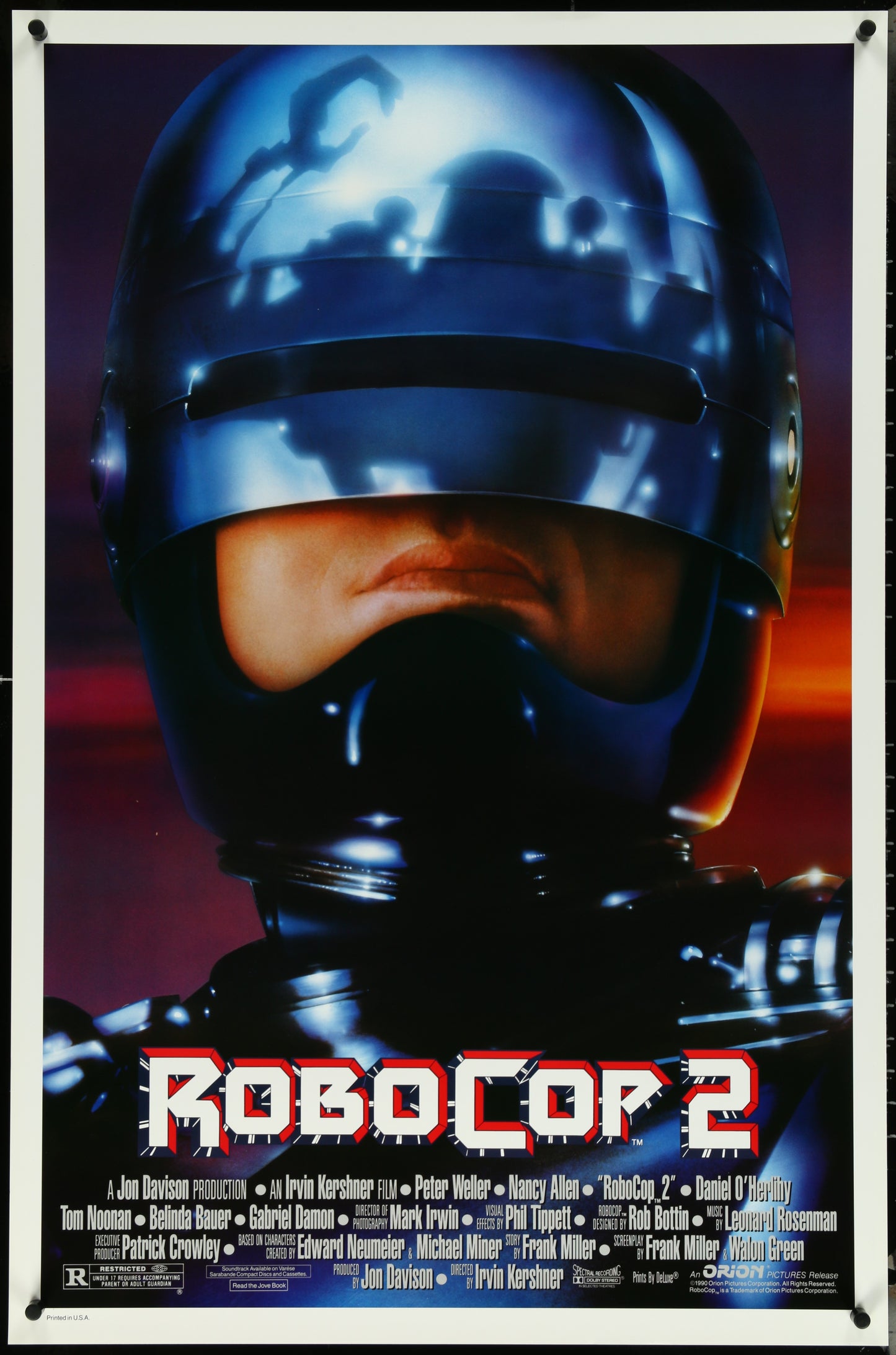 Robocop 2 (1990) Original US One Sheet Movie Poster