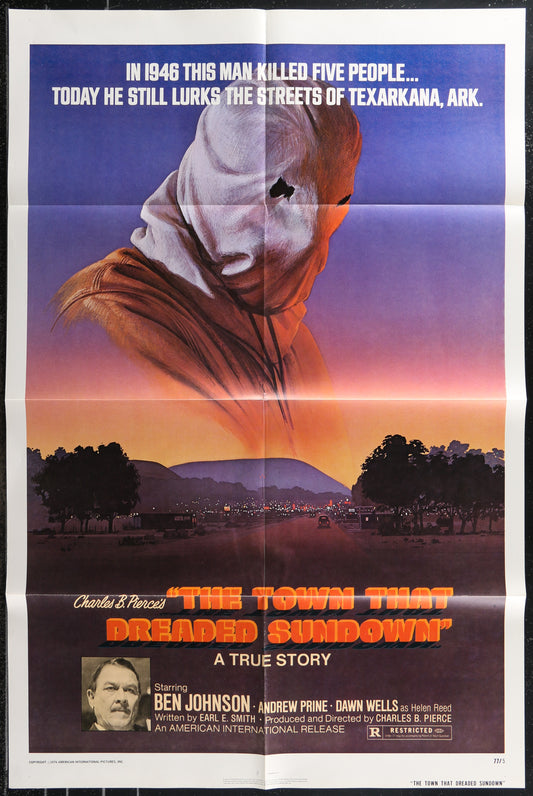 The Town That Dreaded Sundown (1977) Original US One Sheet Movie Poster