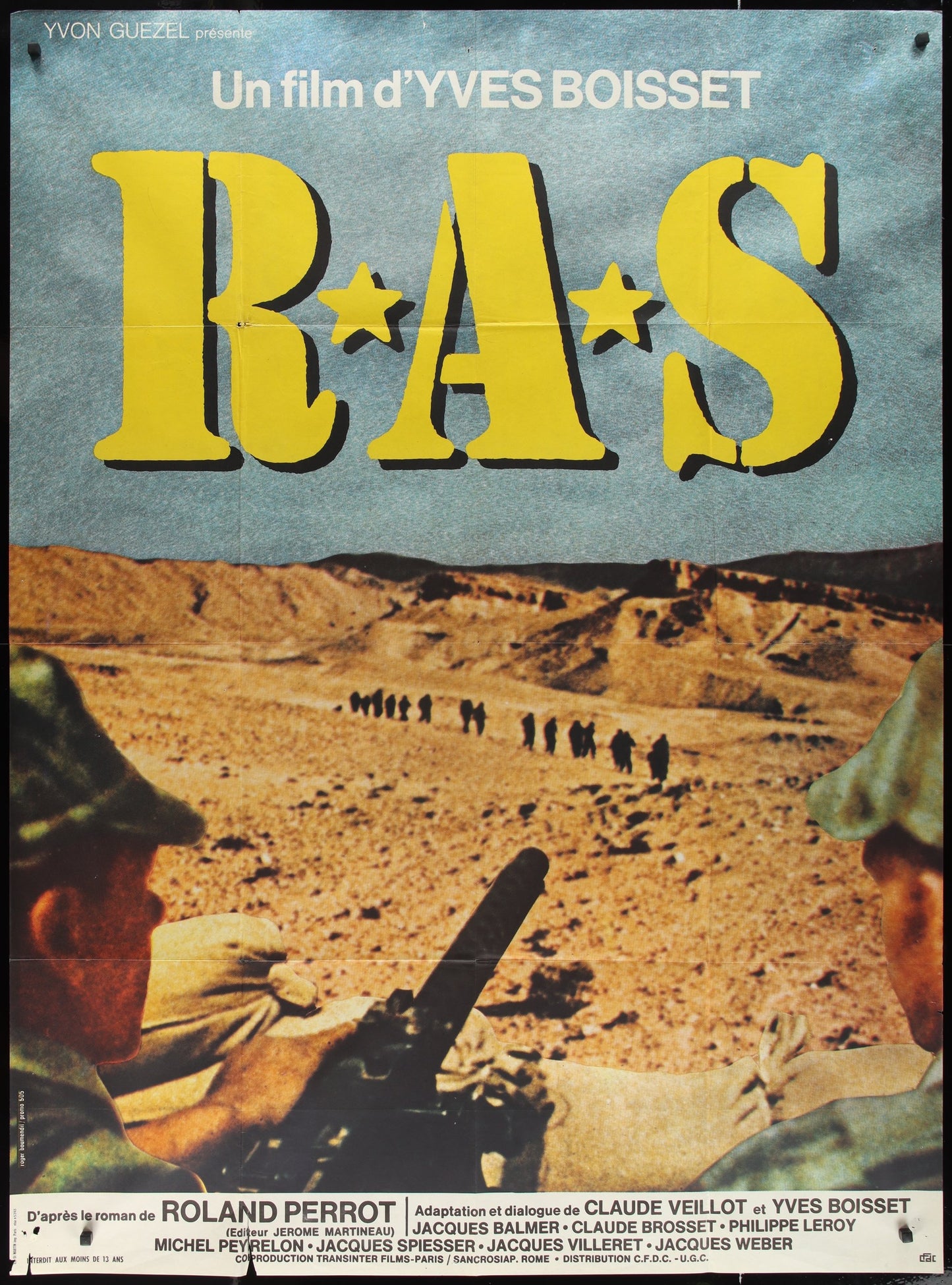 R.A.S. (1973) Original French Grande Movie Poster