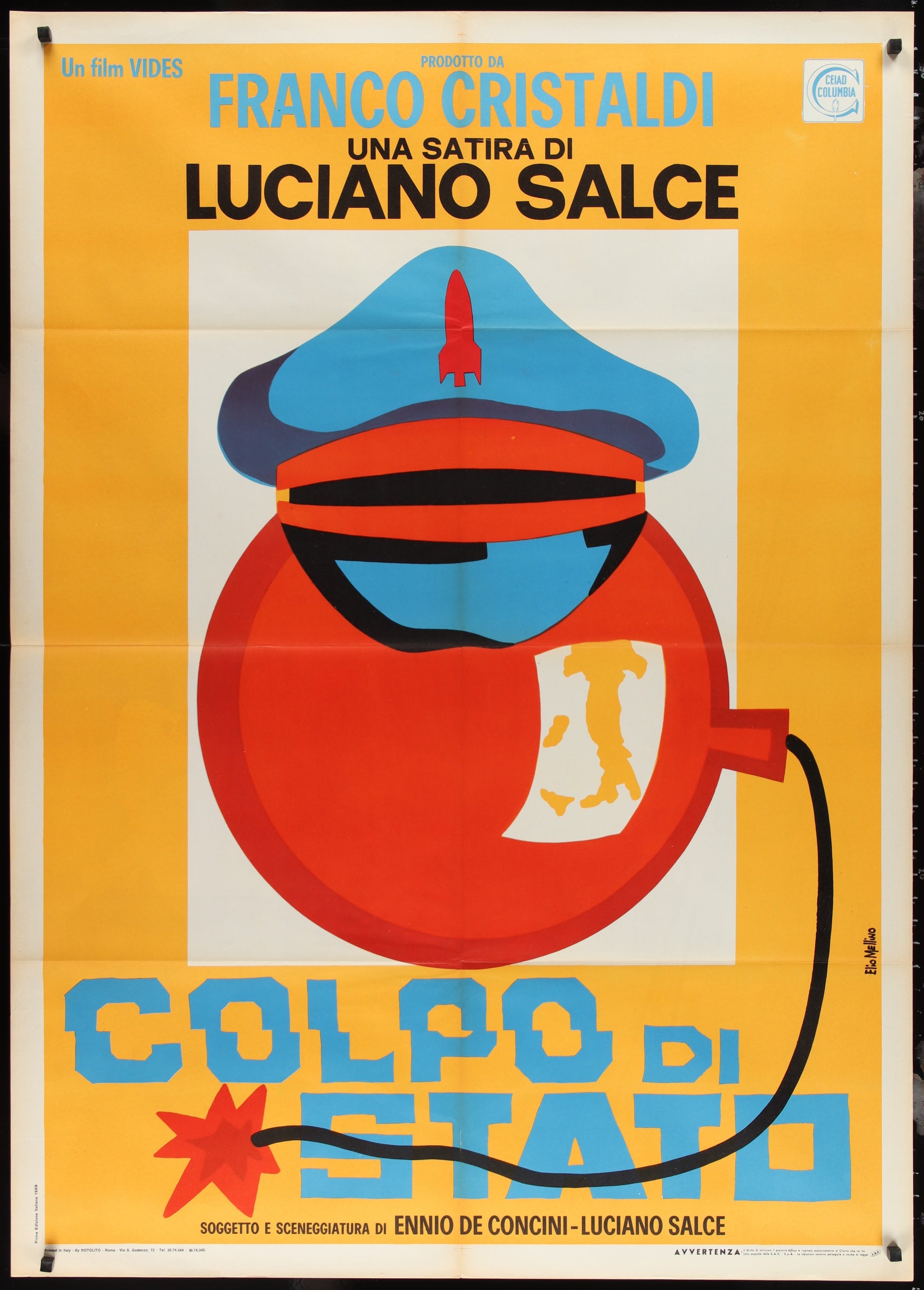 Colpo Di Stato (1969) Original Italian One Panel Movie Poster