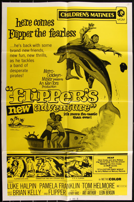 Flipper's New Adventure (1972 RR) Original US One Sheet Movie Poster