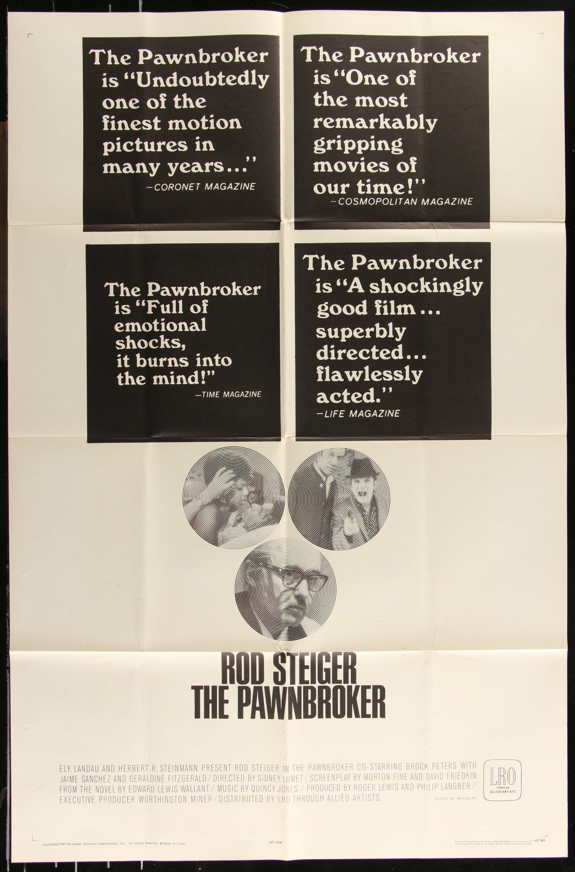 The Pawnbroker (1965) Original US One Sheet Movie Poster