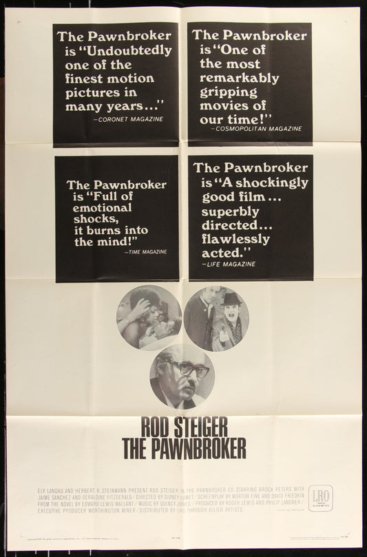 The Pawnbroker (1965) Original US One Sheet Movie Poster