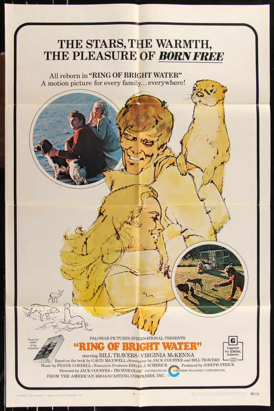 Ring Of Bright Water (1969) Original US One Sheet Movie Poster