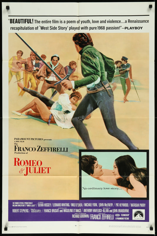 Romeo & Juliet (1969) Original US One Sheet Movie Poster