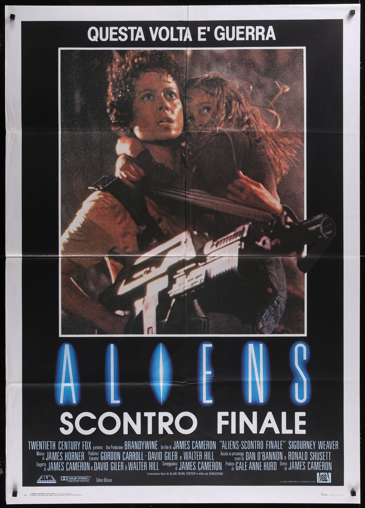 Aliens (1986) Original Italian One Panel Movie Poster