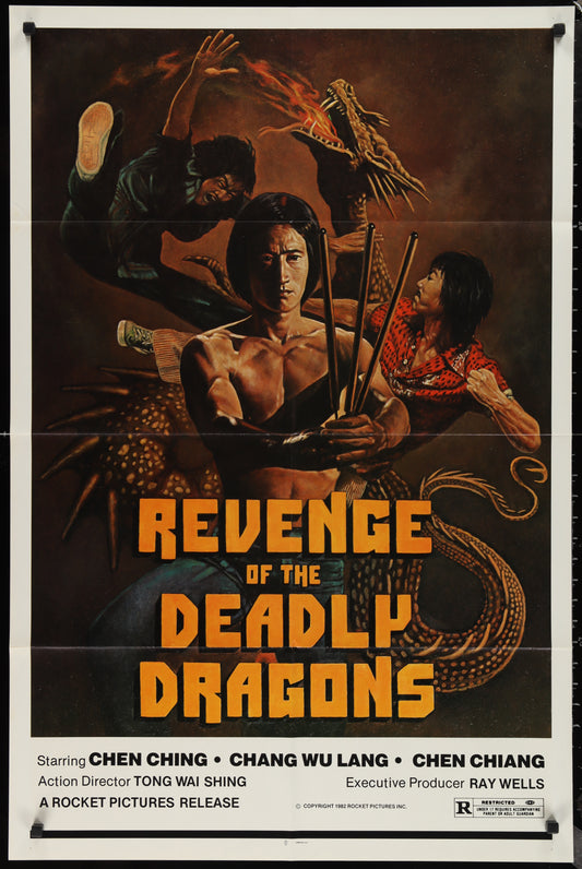 Revenge Of The Deadly Dragons (1982) Original US One Sheet Movie Poster