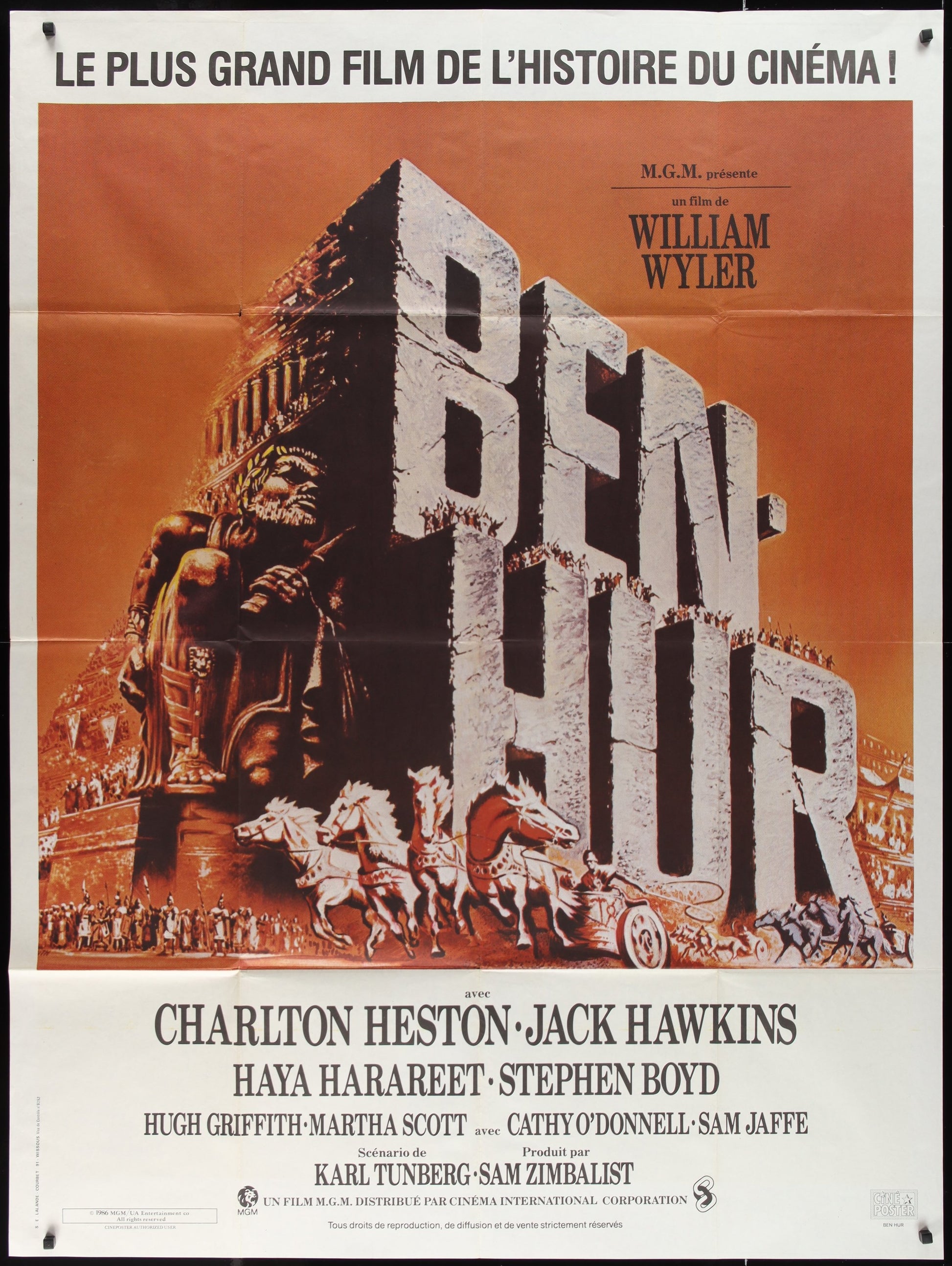 Ben Hur (1986) CinePoster REPRODUCTION French Grande Movie Poster