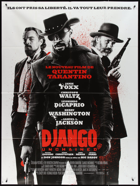 Django Unchained (2012) Original French "Grande" One Panel Movie PosterDjango Unchained (2012) Original French "Grande" One Panel Movie Poster