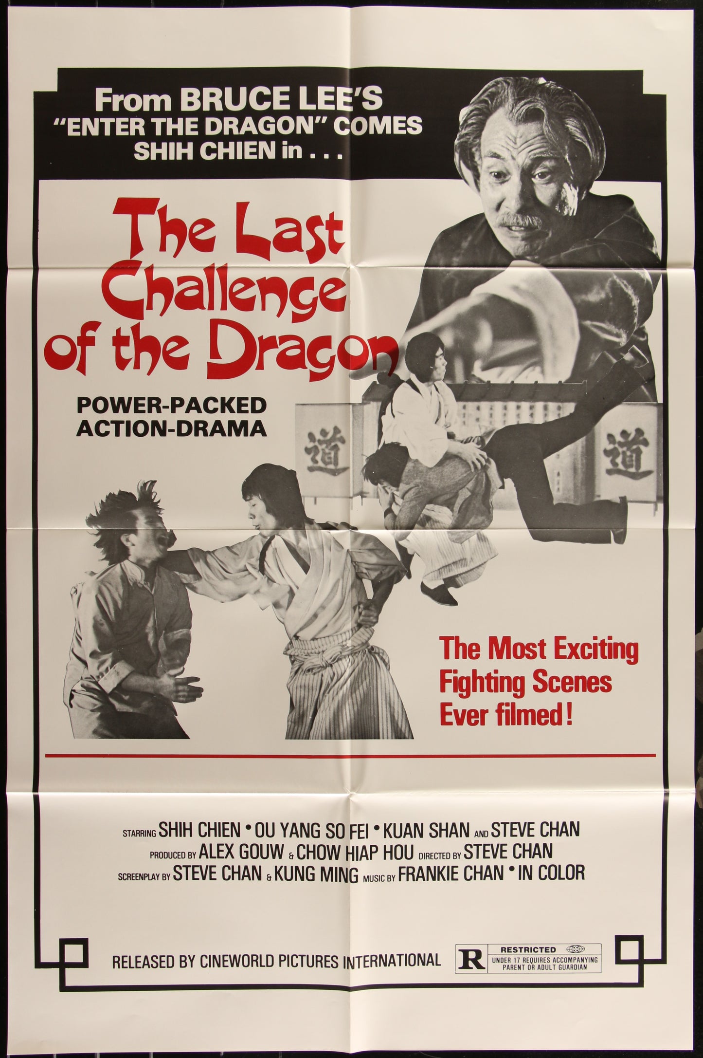 The Last Challenge Of The Dragon (1978) Original US One Sheet Movie Poster