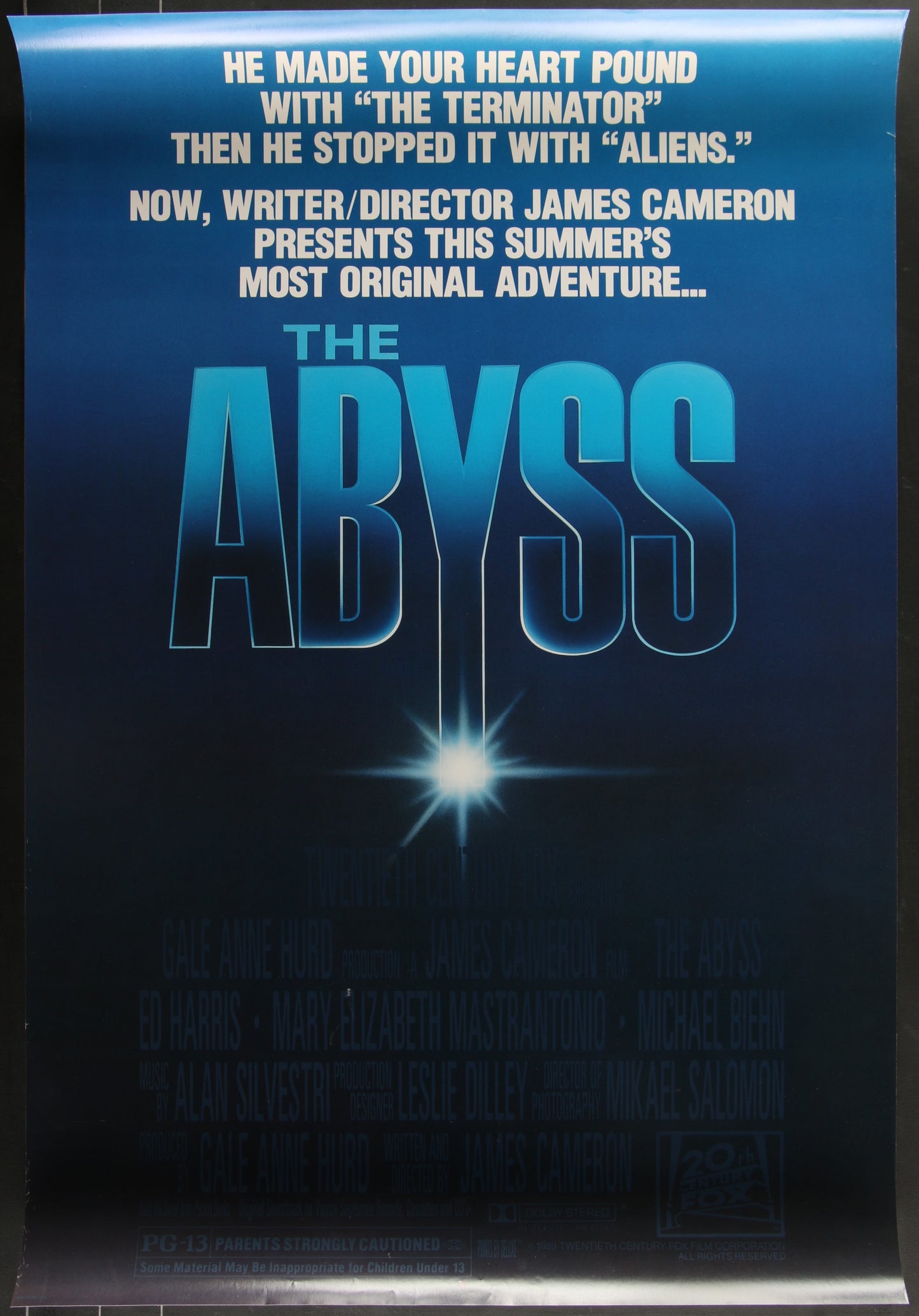 The Abyss (1989) Original US One Sheet Movie Poster