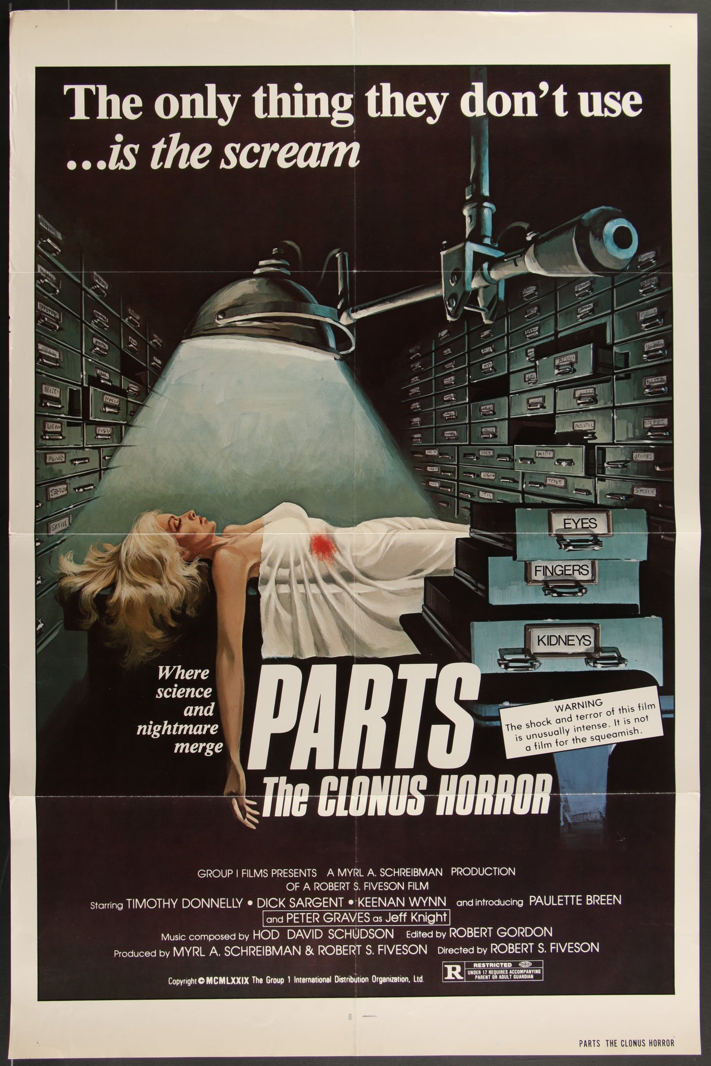 Parts: The Clonus Horror (1979) Original US One Sheet Movie Poster