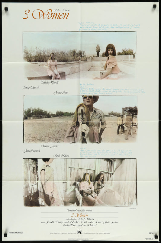 3 Women (1977) Original US One Sheet Movie Poster