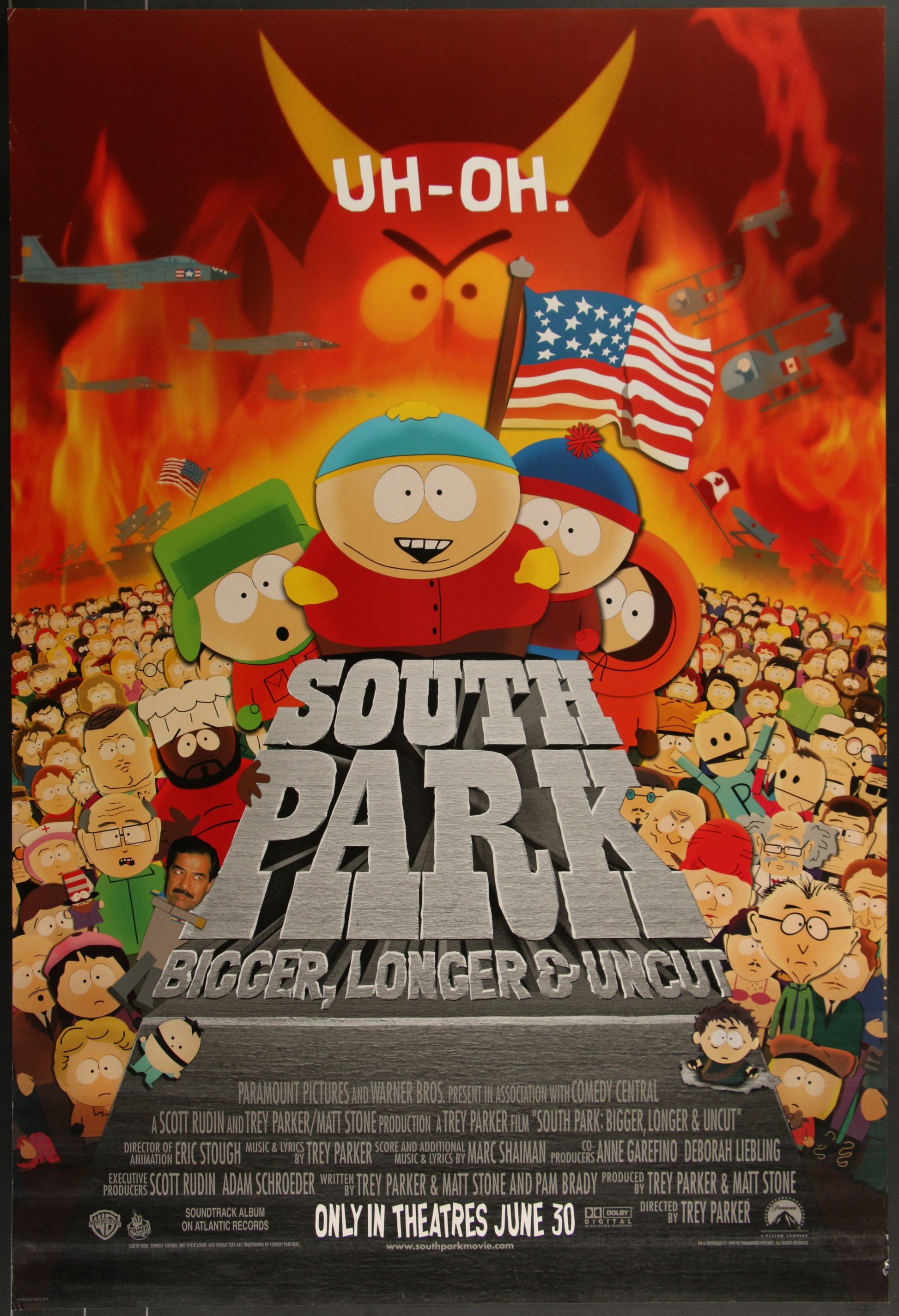 South Park: Bigger, Longer And Uncut (1999) Original US One Sheet Movie Poster