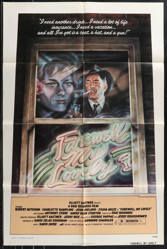 Farewell My Lovely (1975) Original US One Sheet Movie Poster