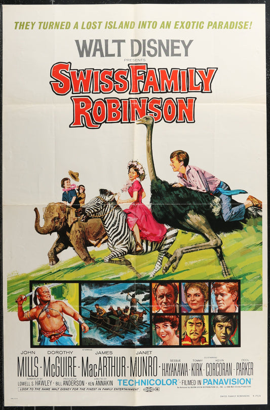 Swiss Family Robinson (1975 RR) Original US One Sheet Movie Poster