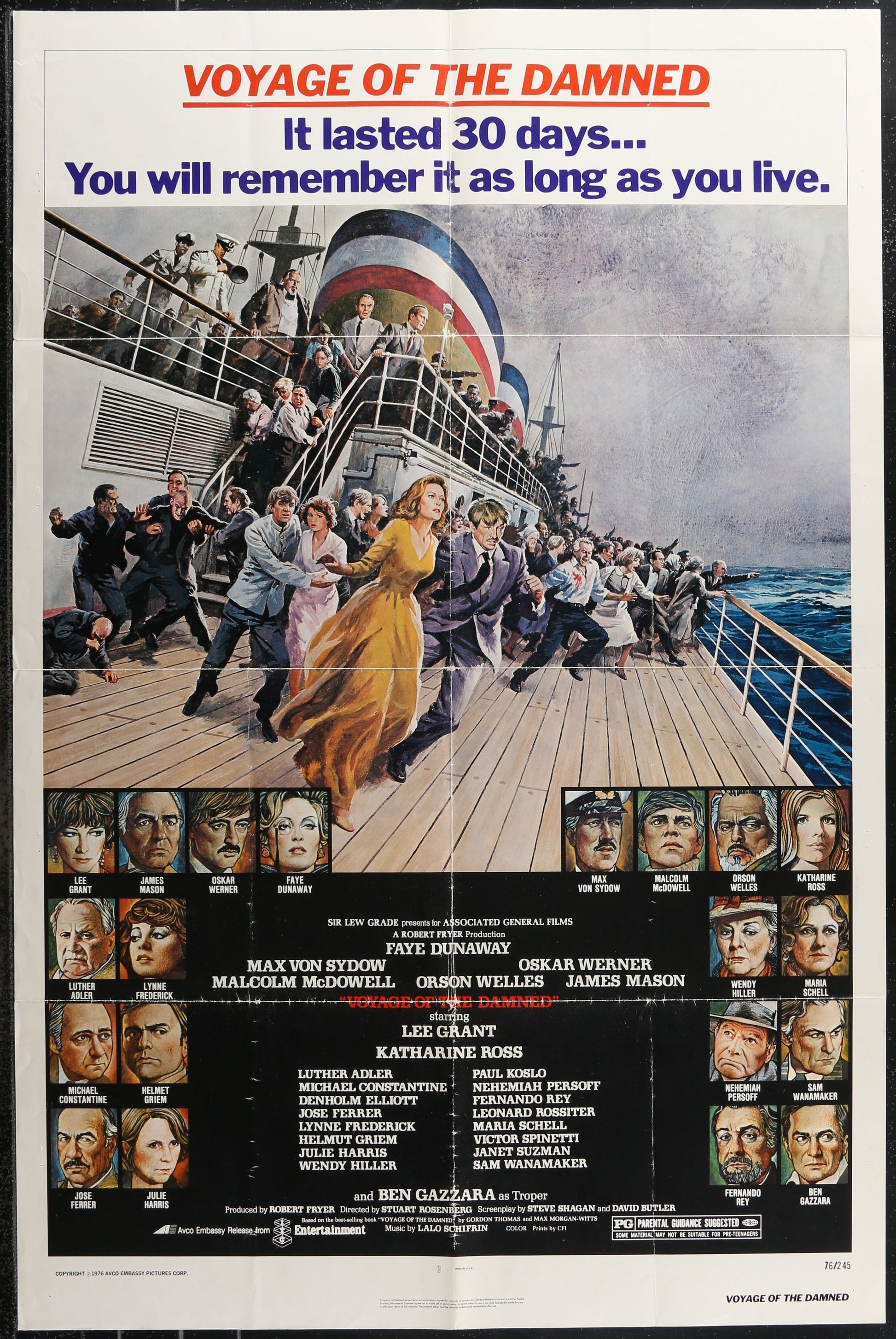 Voyage Of The Damned (1976) Original US One Sheet Movie Poster