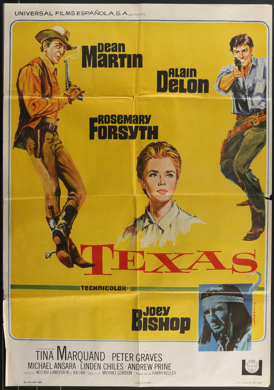 Texas Across The River (1966) Original Spanish Movie Poster