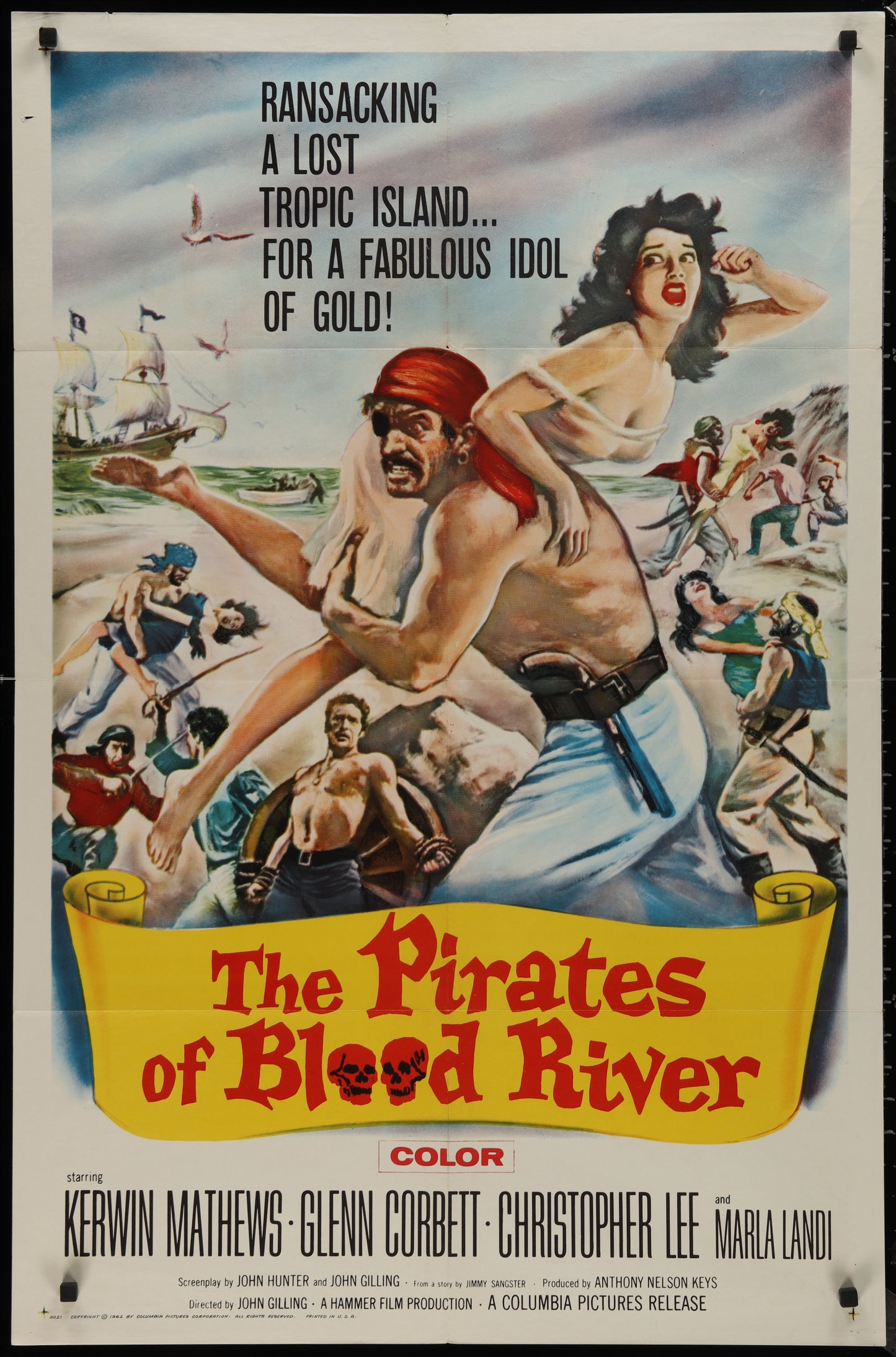 The Pirates Of Blood River (1962) Original US One Sheet Movie Poster