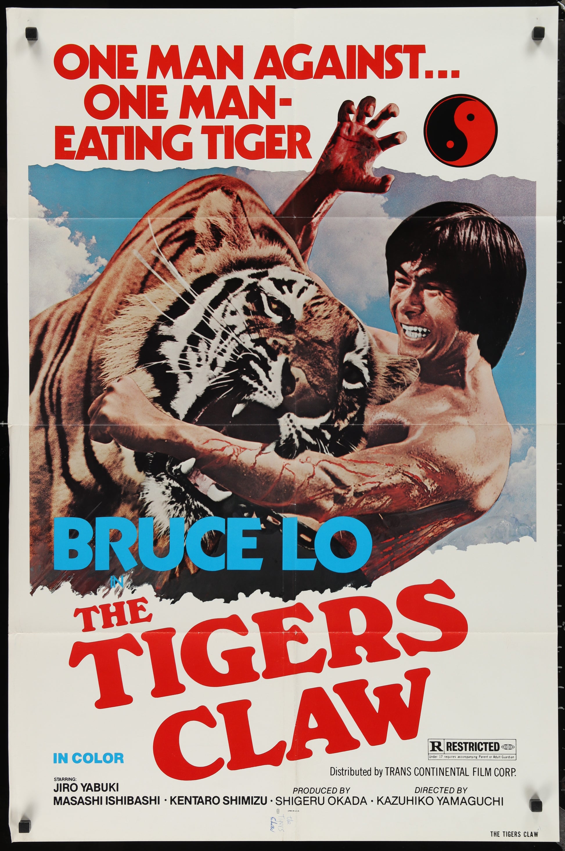 The Tiger's Claw (1976) Original US One Sheet Movie Poster