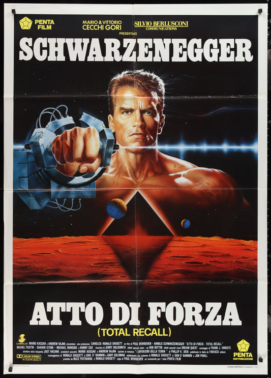 Total Recall (1990) Original Italian One Panel Movie Poster