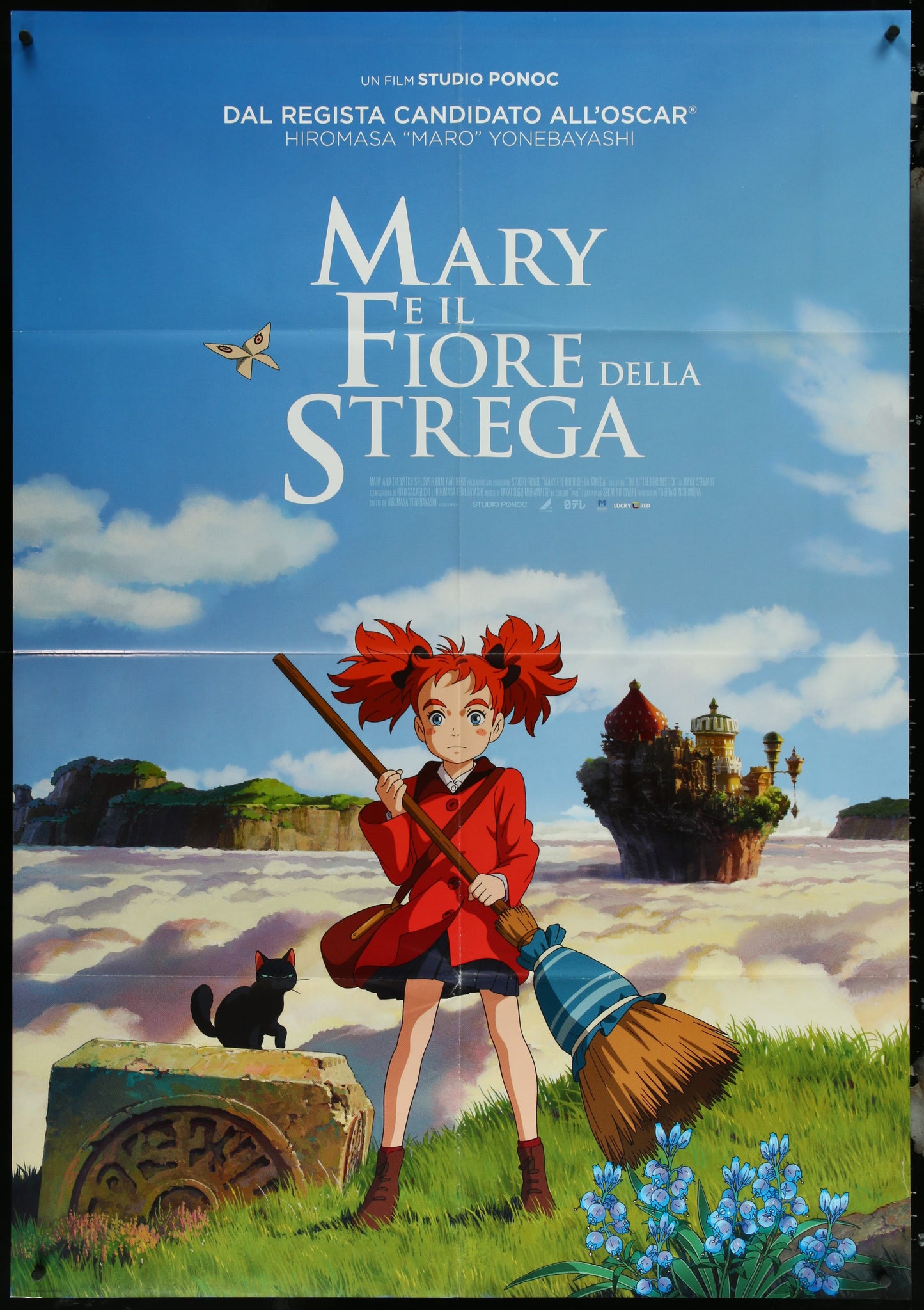 Mary And The Witch's Flower (2017) Original Italian One-Panel Movie Poster