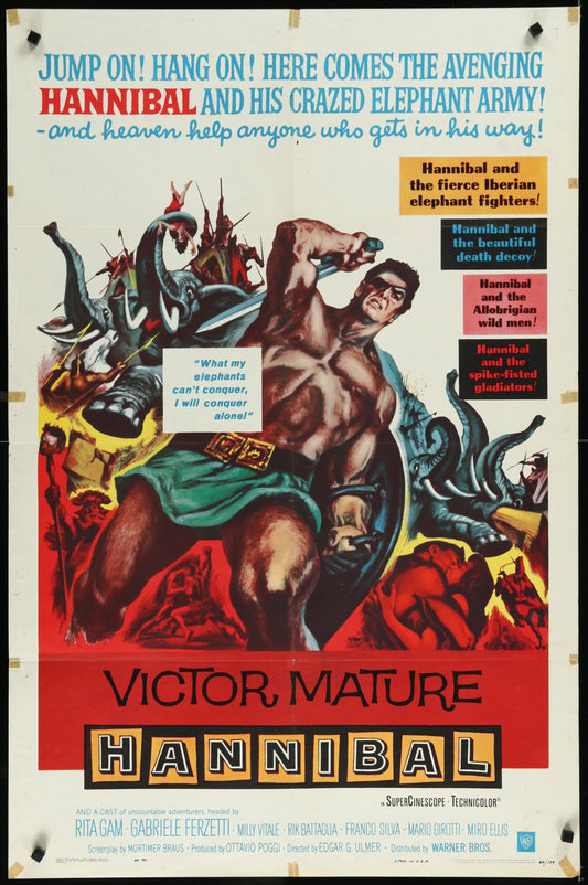 Hannibal (1959) Original US One Sheet Movie Poster