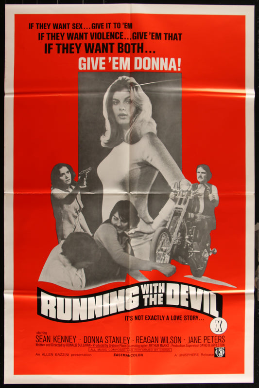 Running With The Devil (1973) Original US One Sheet Movie Poster