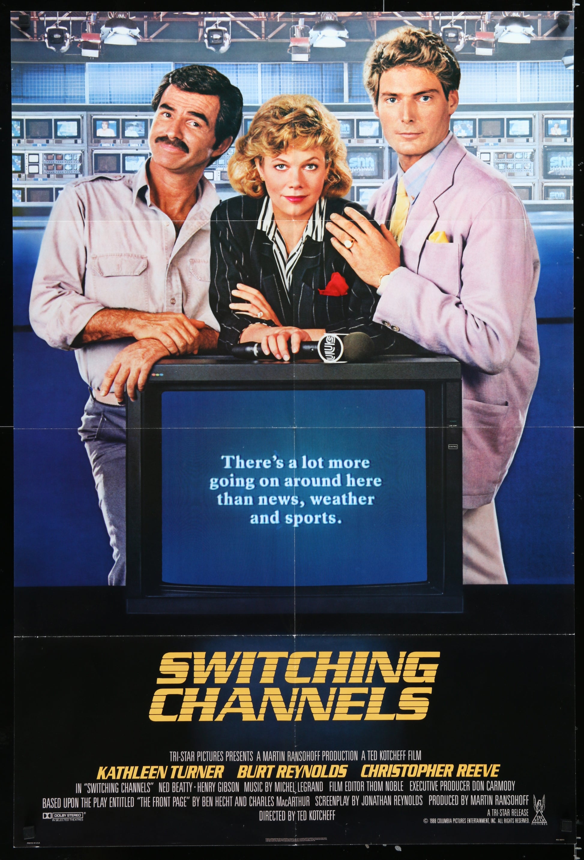 Switching Channels (1988) Original US One Sheet Movie Poster