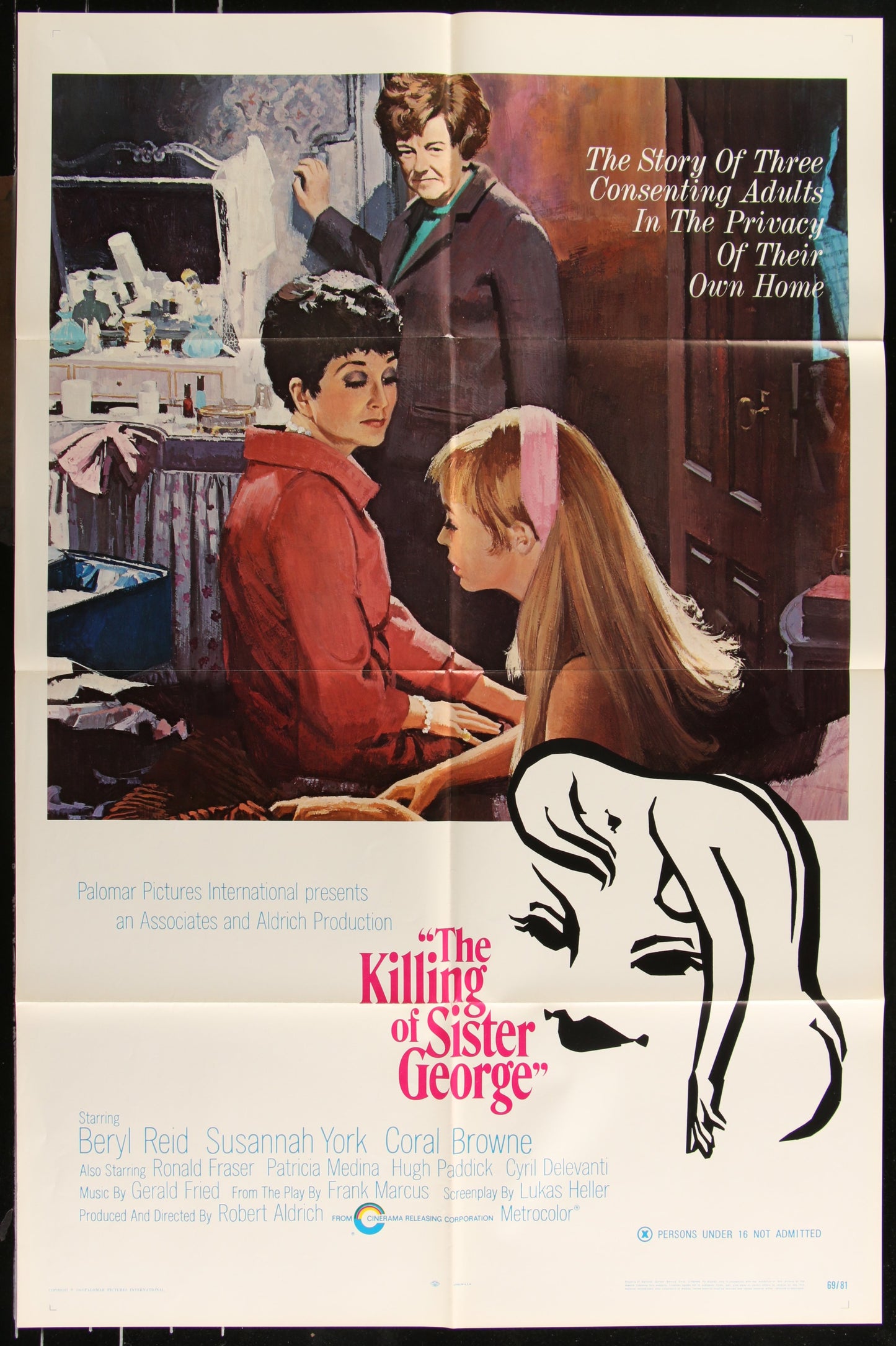 The Killing Of Sister George (1969) Original US One Sheet Movie Poster