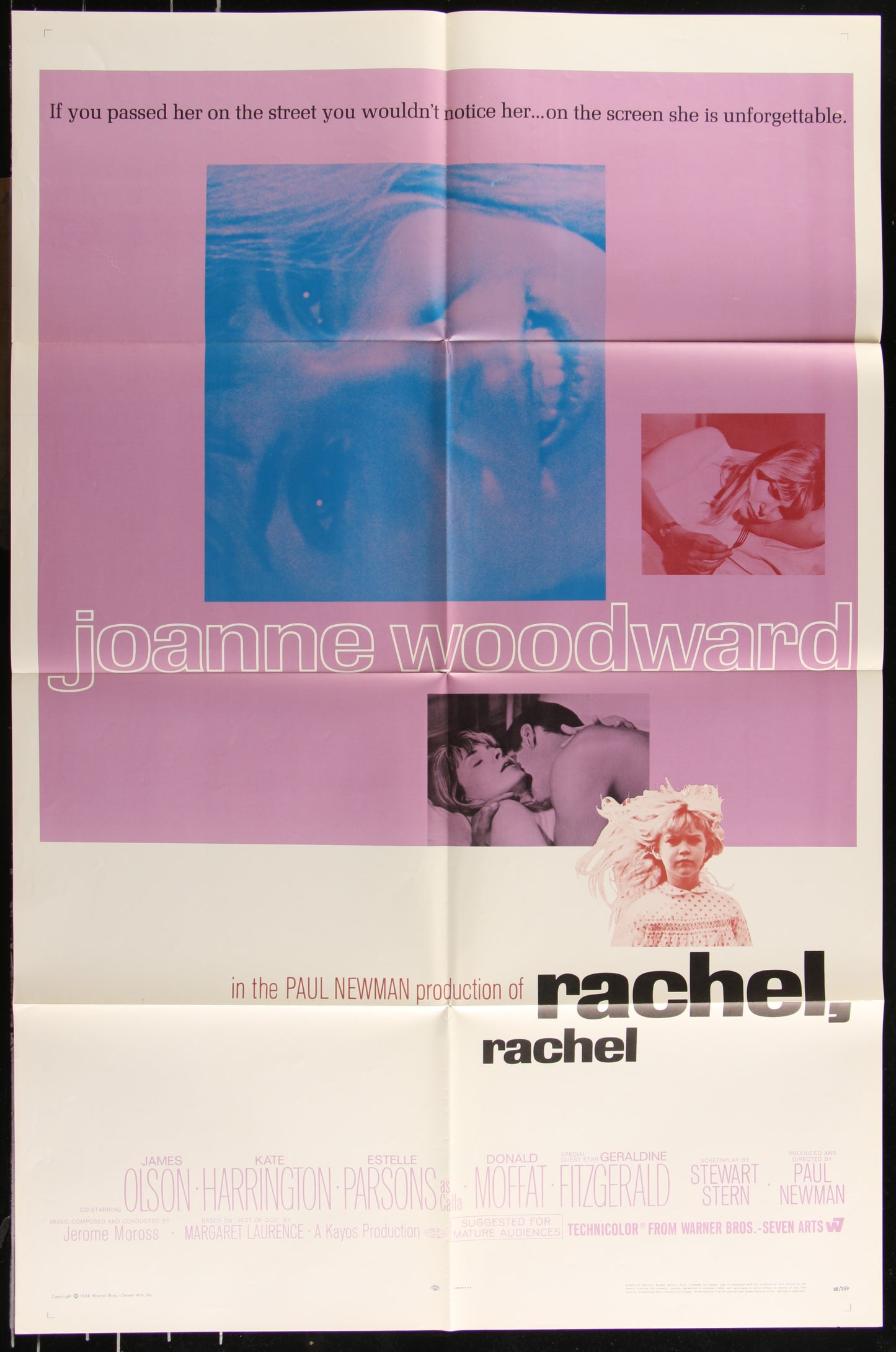 Rachel, Rachel (1968) Original US One Sheet Movie Poster