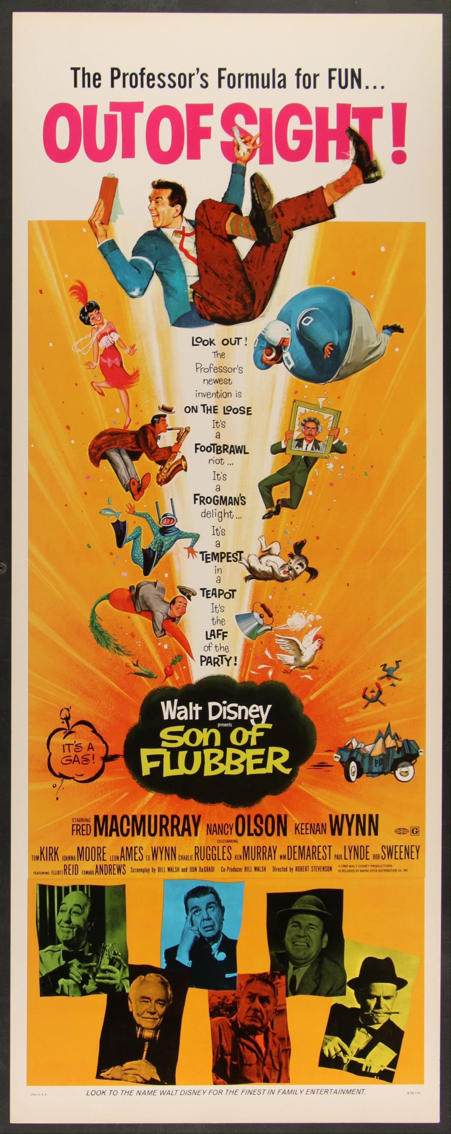 Son Of Flubber (1970 RR) Original US Insert Movie Poster