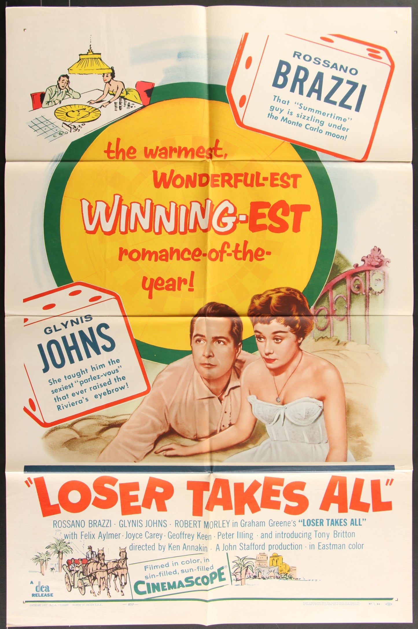 Loser Takes All (1956) Original US One Sheet Movie Poster