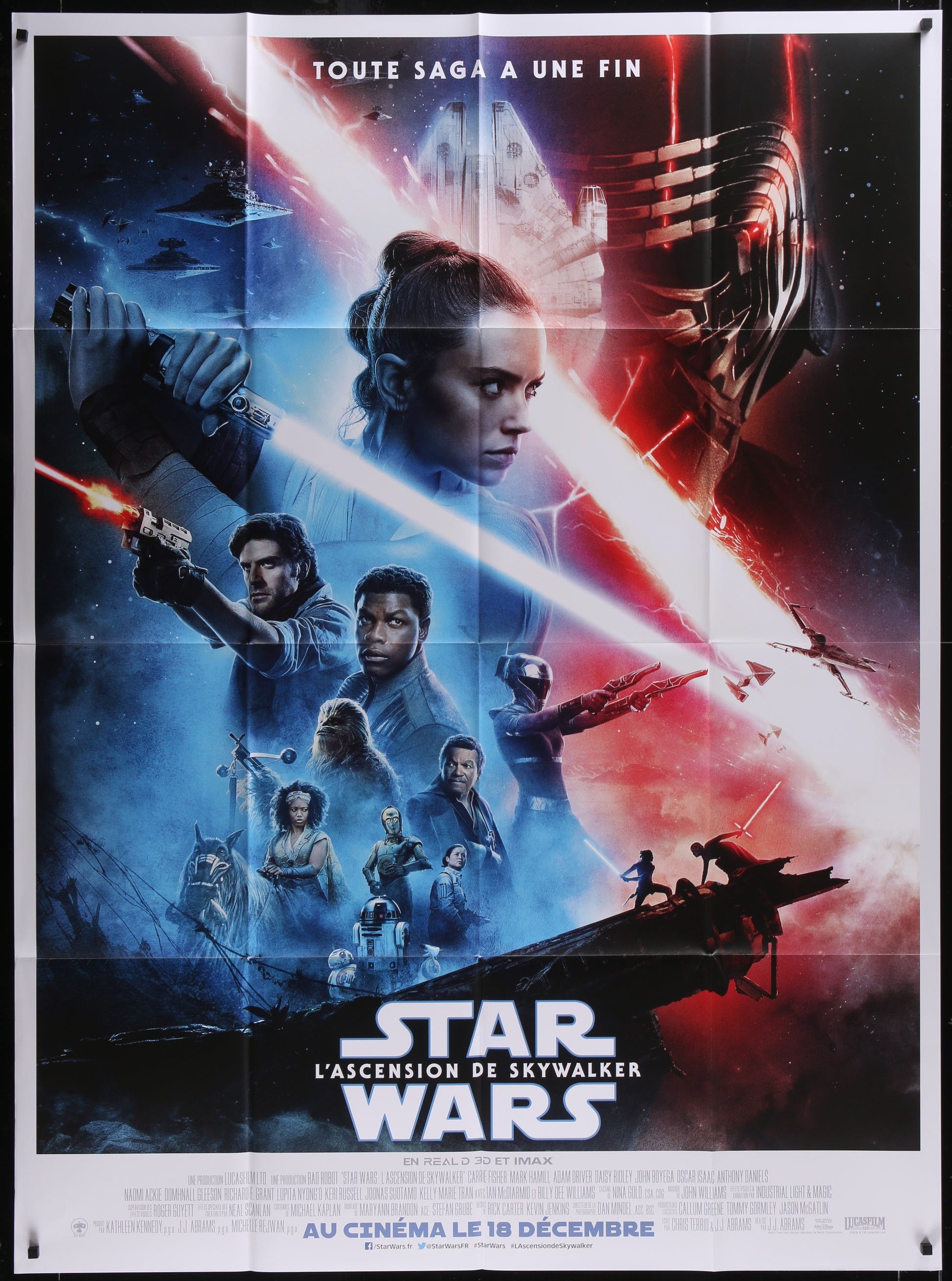 Star Wars: The Rise Of Skywalker (2019) Original French One Panel Movie Poster