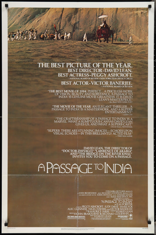 A Passage To India (1984) Original US One Sheet Movie Poster